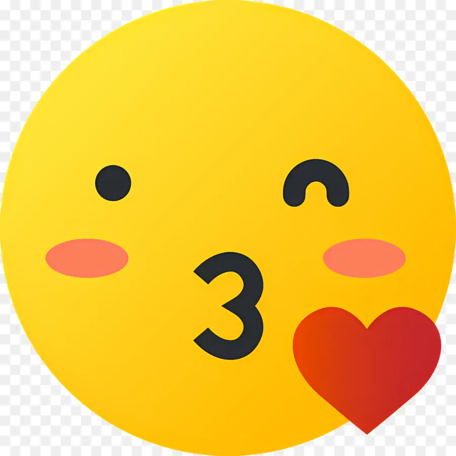 Cium Emoji，Emoji Mencium PNG