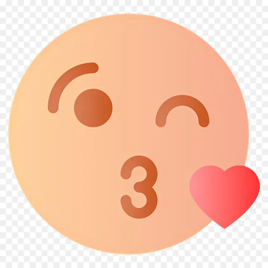 Cium Emoji，Emoji Mencium PNG