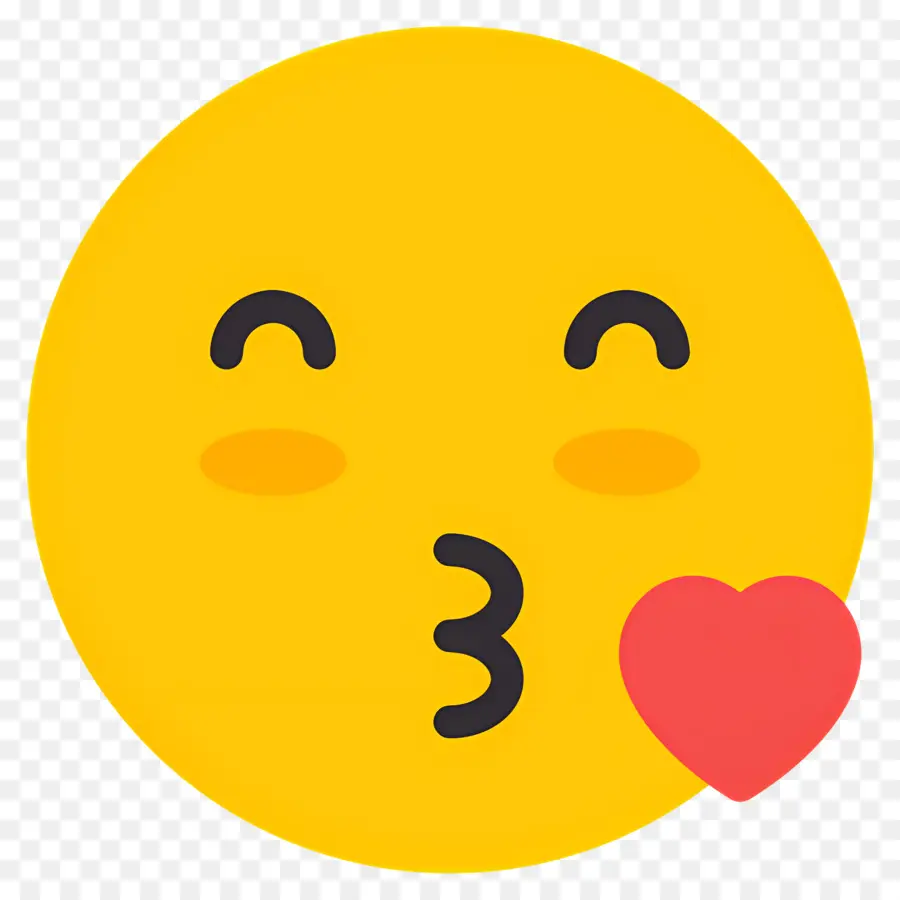 Cium Emoji，Emoji Wajah Mengedipkan Mata PNG