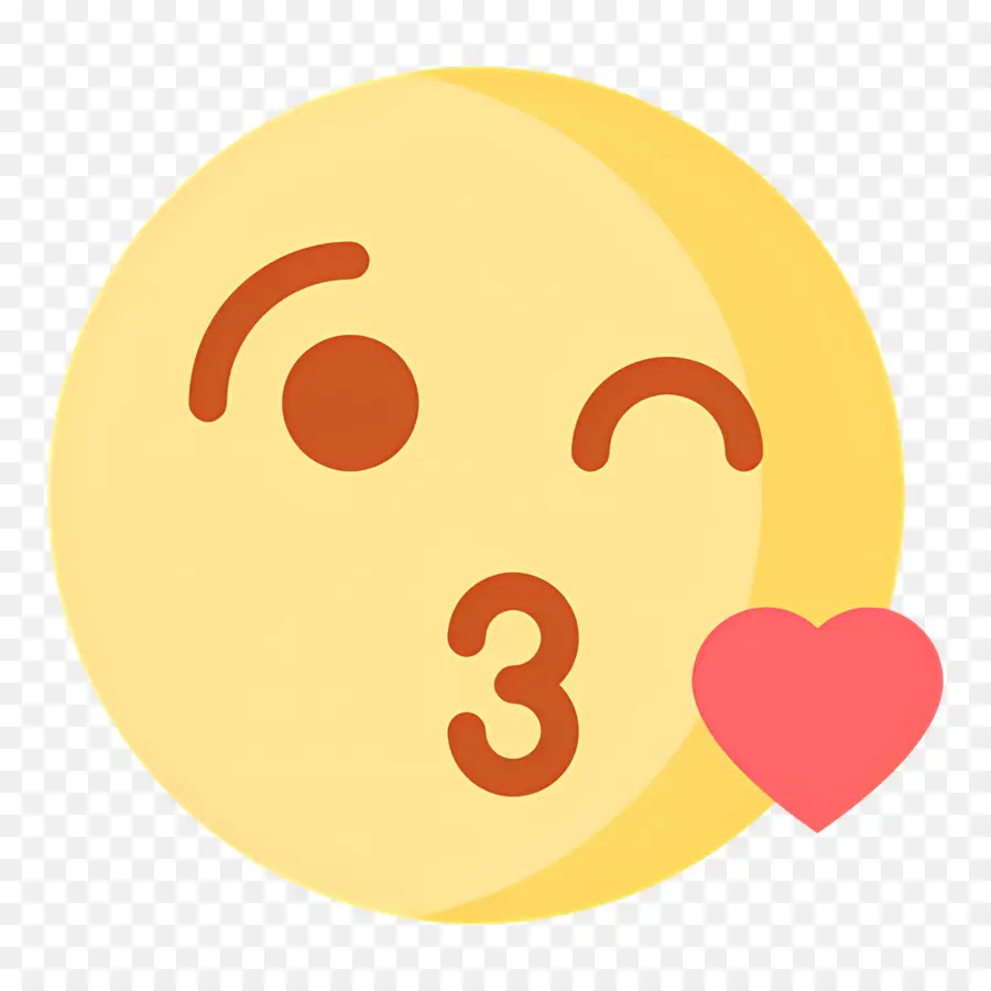 Cium Emoji，Emoji Mencium PNG