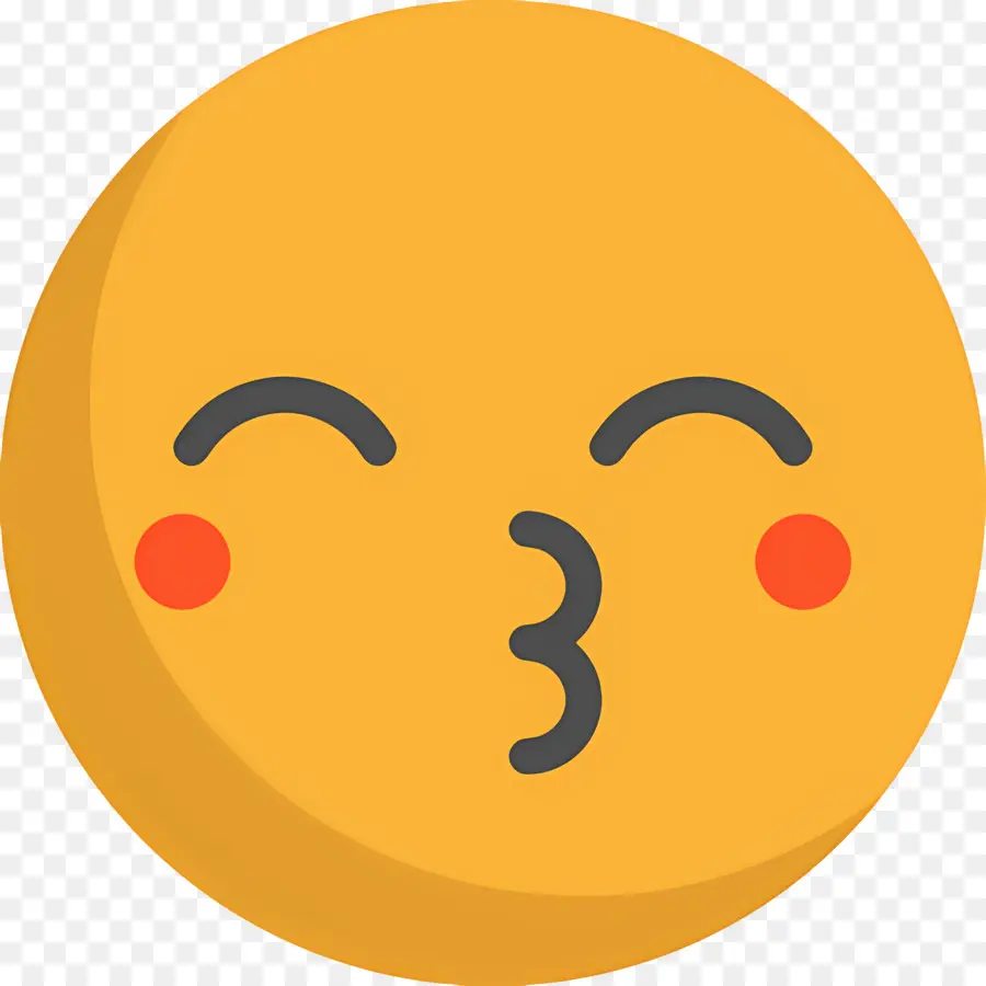 Cium Emoji，Emoji Lucu PNG