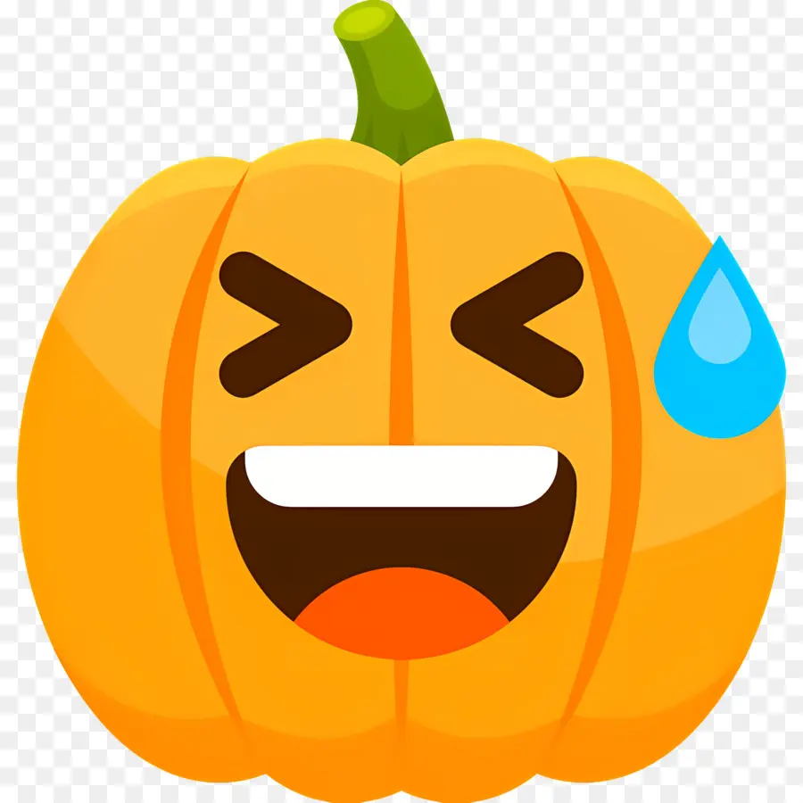 Emoji Tertawa，Labu Kuning PNG