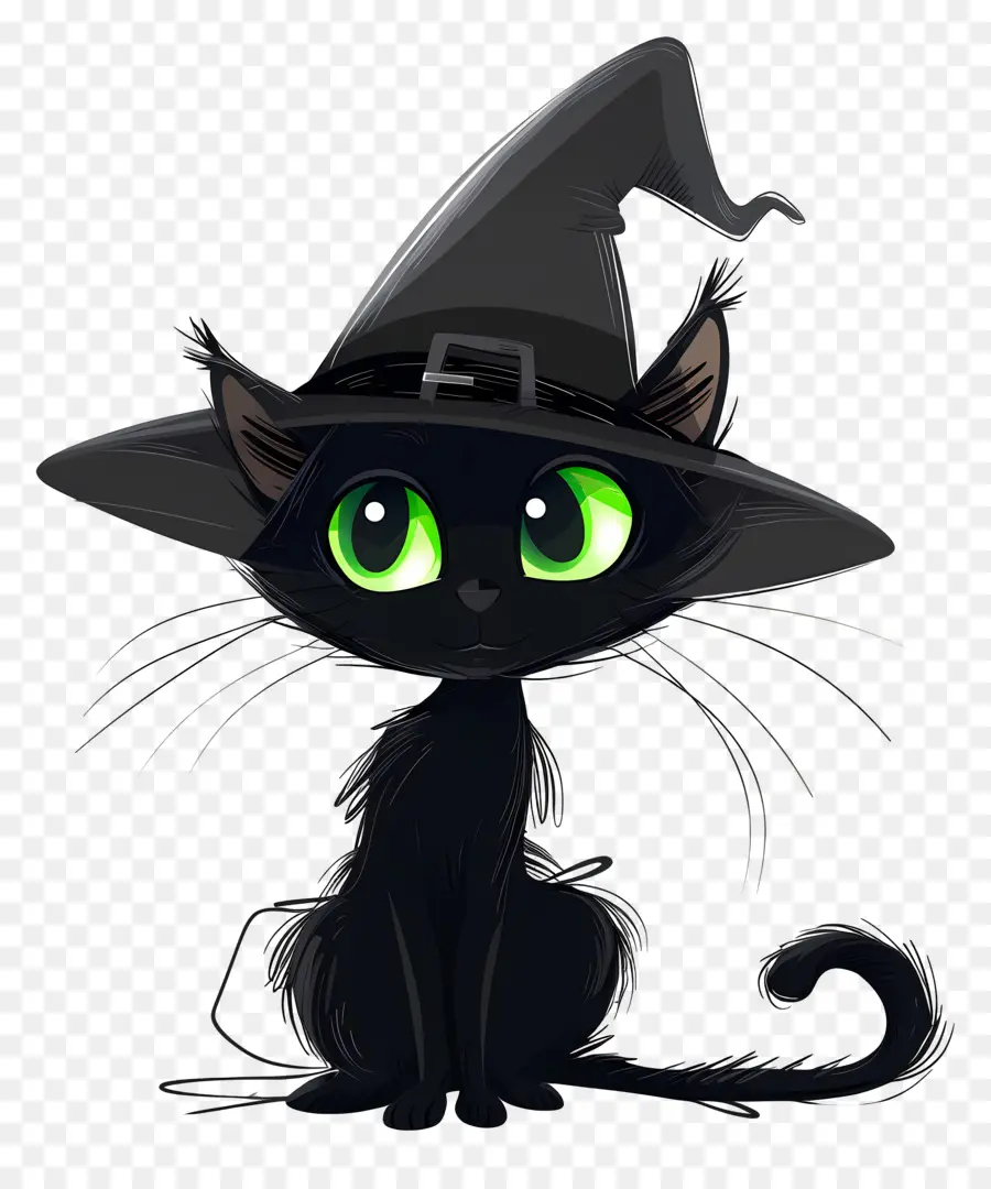 Kucing Halloween，Kucing Hitam PNG