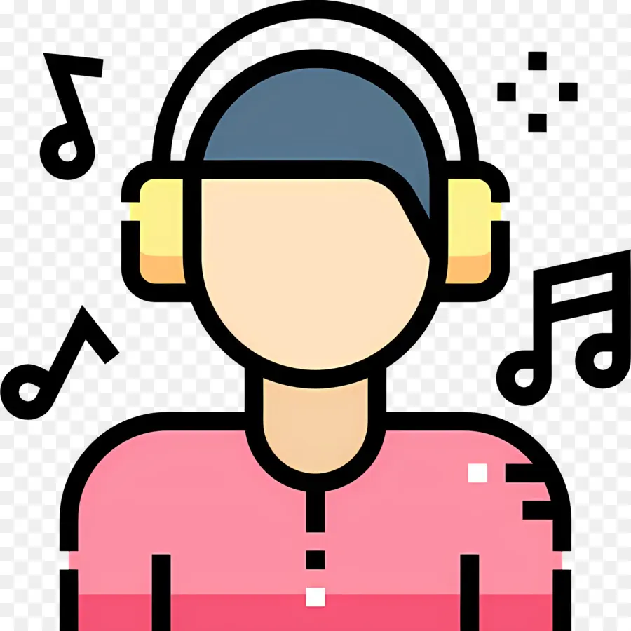 Mendengarkan Musik，Orang Dengan Headphone PNG