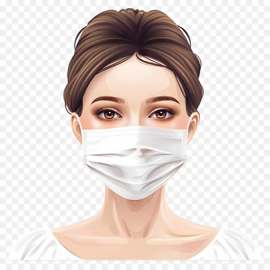 Wanita Cantik，Wanita Dengan Masker Wajah PNG