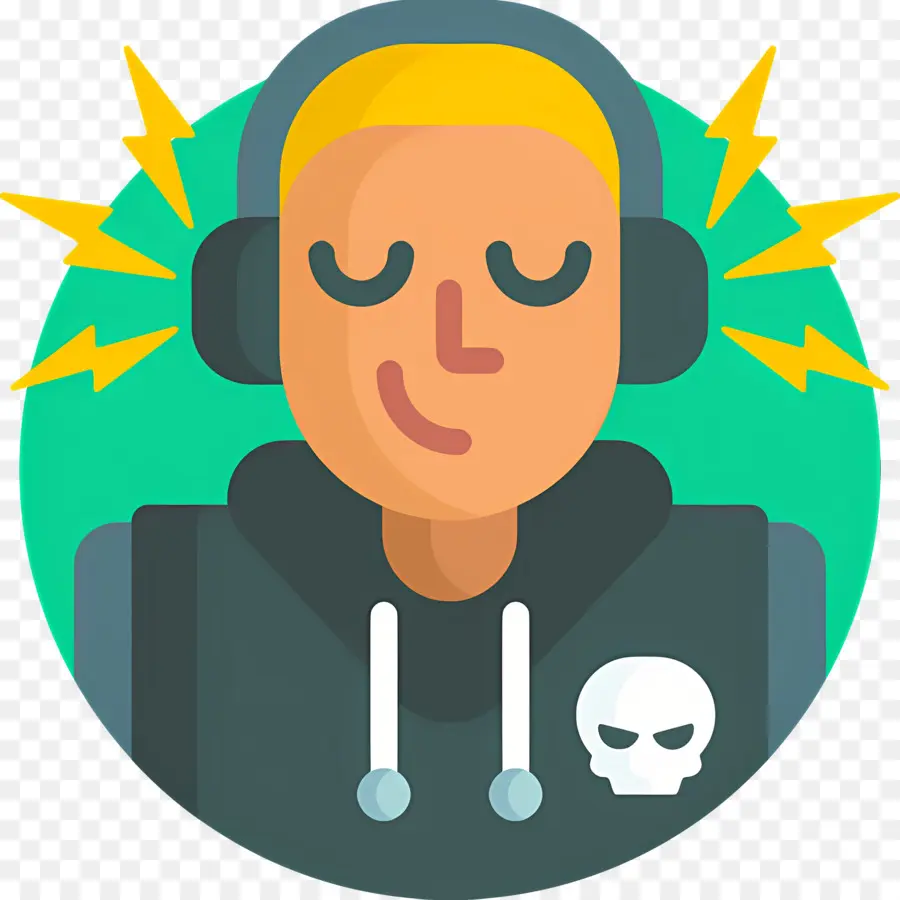 Mendengarkan Musik，Orang Dengan Headphone PNG