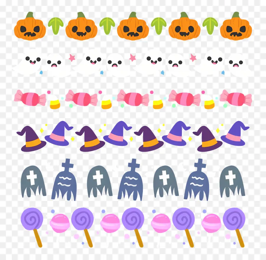 Perbatasan Halloween，Ikon Halloween PNG