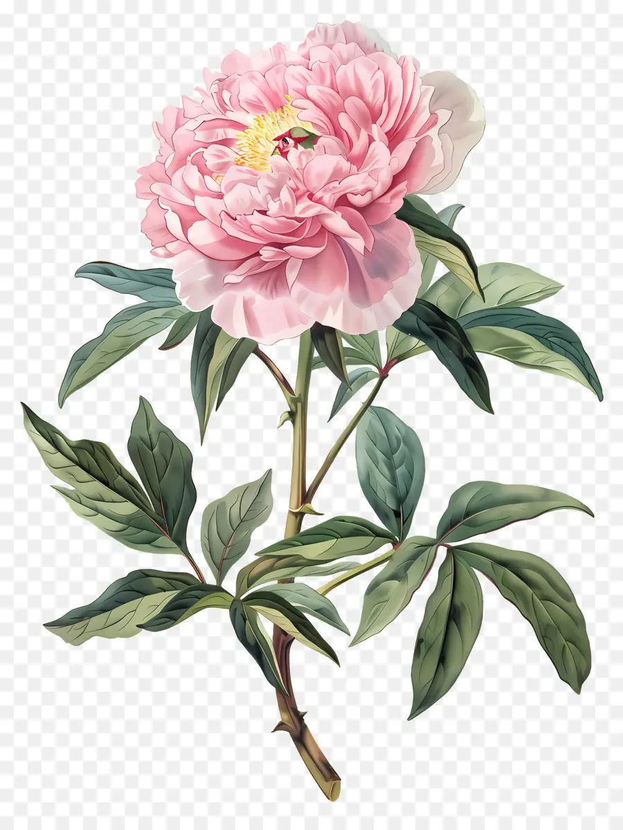 Bunga Peony，Bunga Merah Muda PNG