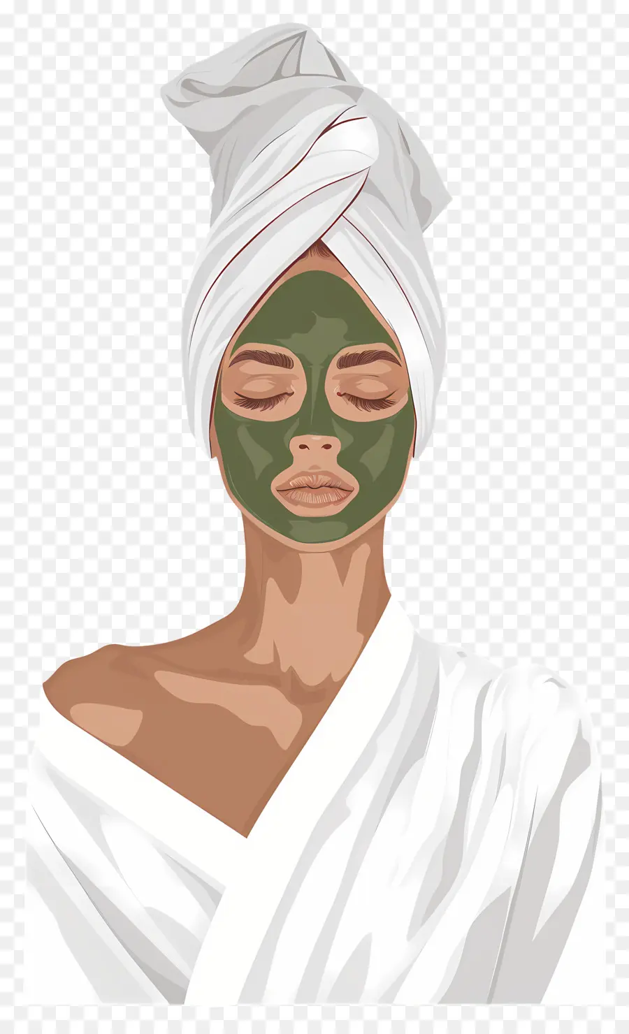 Masker Wajah Spa，Wanita Dengan Masker Wajah PNG