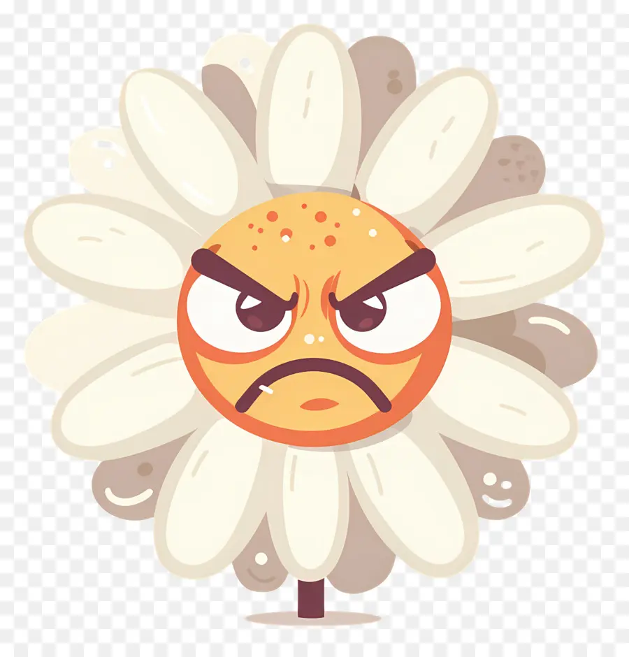 Emoji Bunga，Bunga Marah PNG