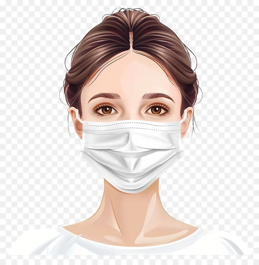 Wanita Cantik，Wanita Dengan Masker Wajah PNG