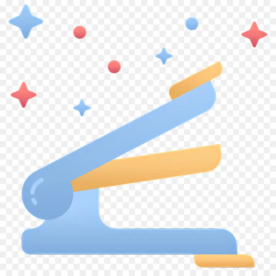 Stapler，Stapler Biru PNG