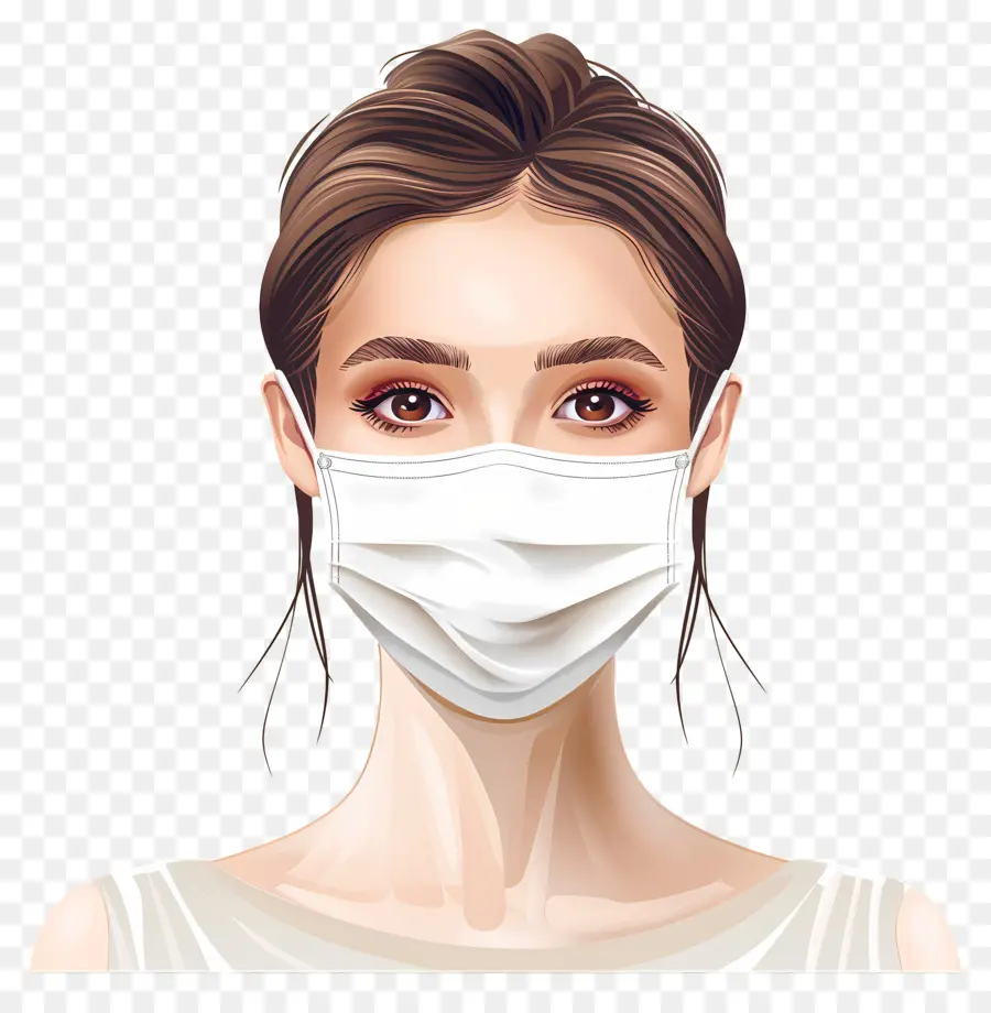 Wanita Cantik，Wanita Dengan Masker Wajah PNG