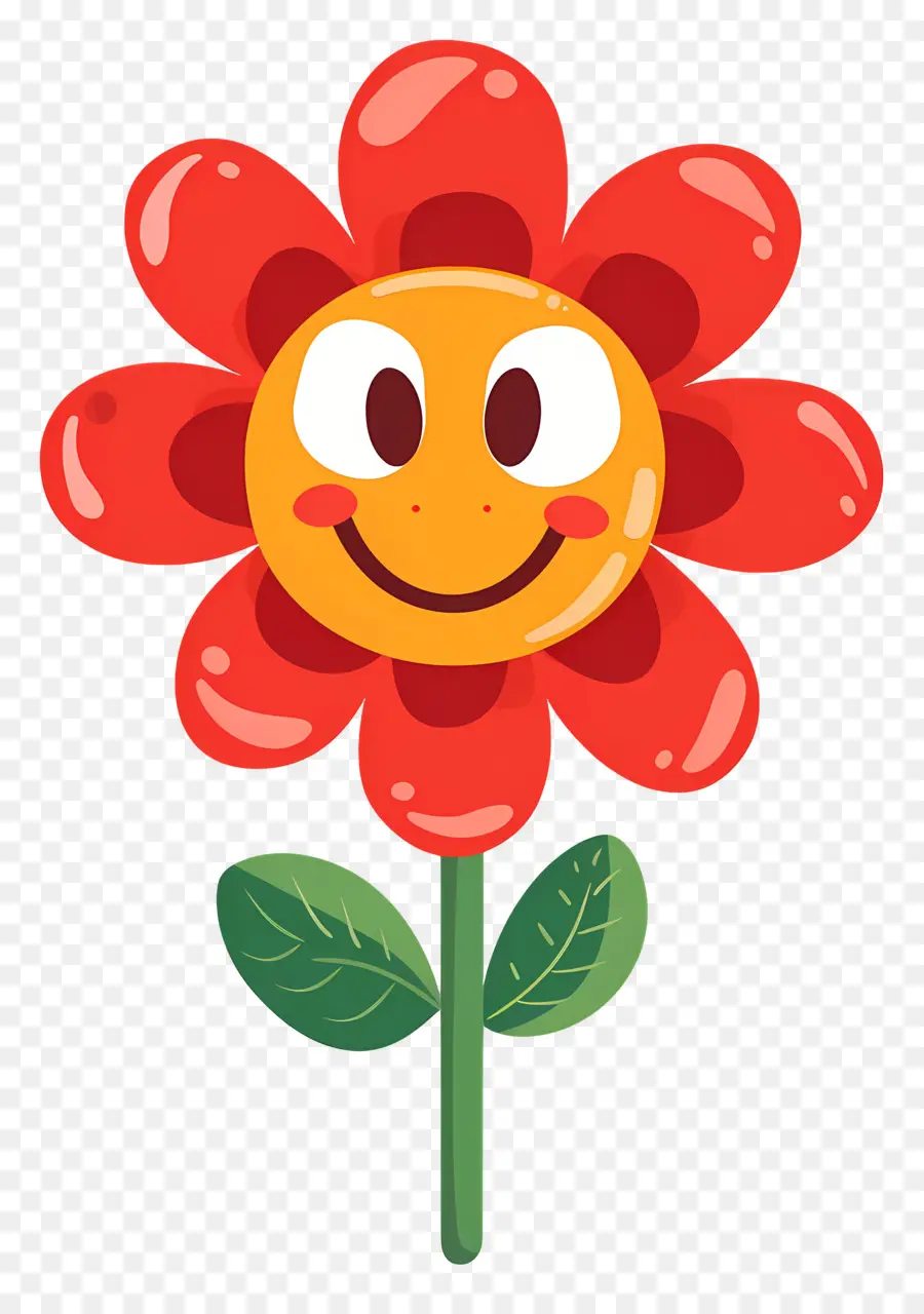 Emoji Bunga，Bunga Merah PNG