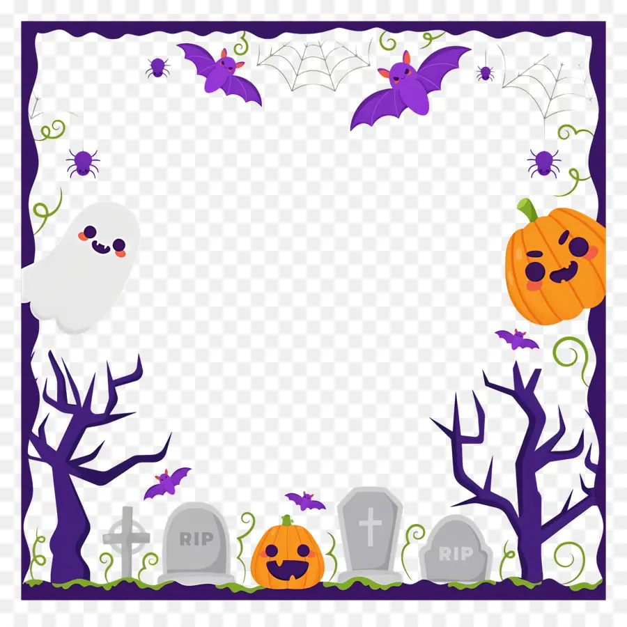 Perbatasan Halloween，Bingkai Halloween PNG