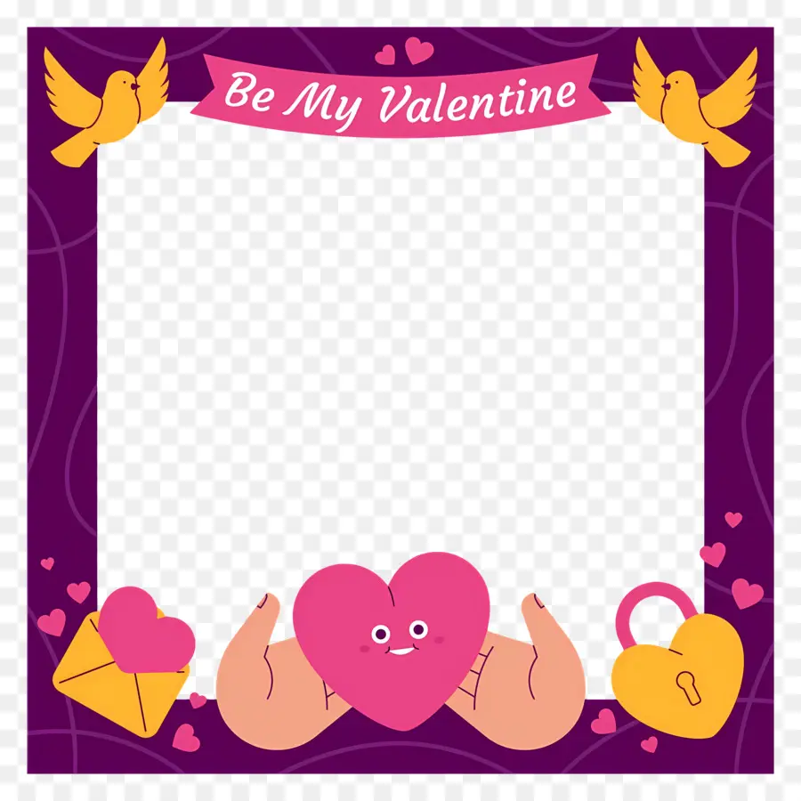 Bingkai Valentine，Bingkai Hari Valentine PNG