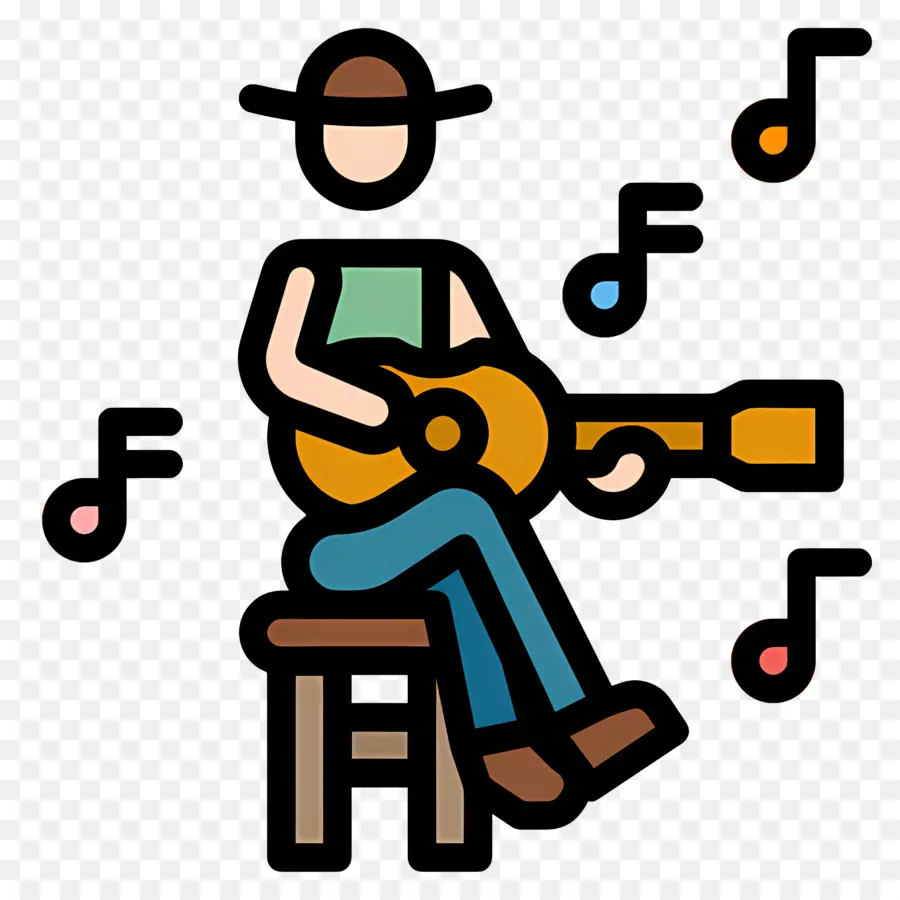 Musik Country，Gitaris PNG