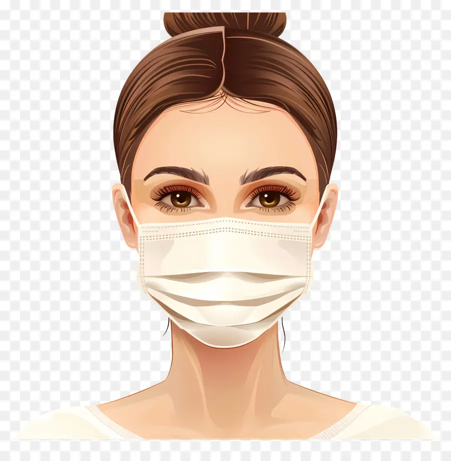 Wanita Cantik，Wanita Dengan Masker Wajah PNG