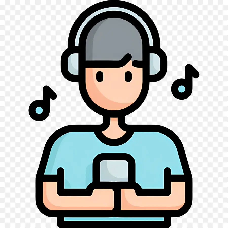 Mendengarkan Musik，Orang Dengan Headphone PNG