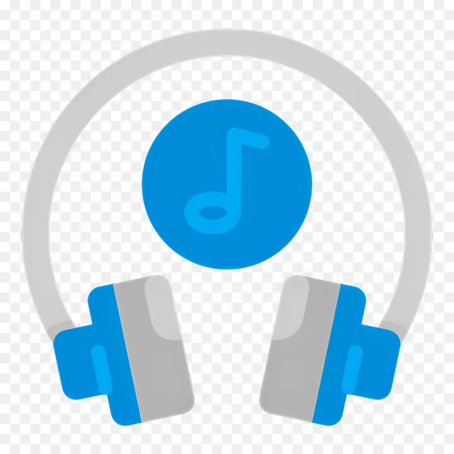 Mendengarkan Musik，Headphone Biru PNG