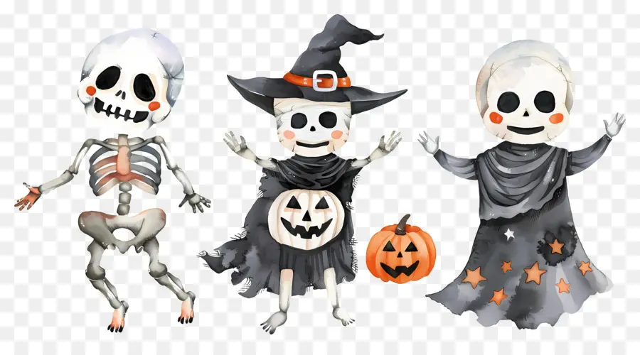 Tengkorak Halloween，Karakter Halloween PNG