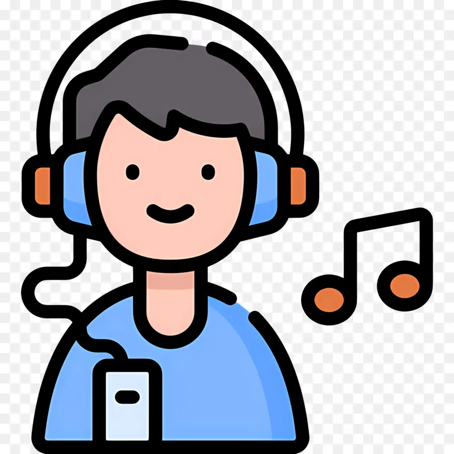 Mendengarkan Musik，Orang Dengan Headphone PNG