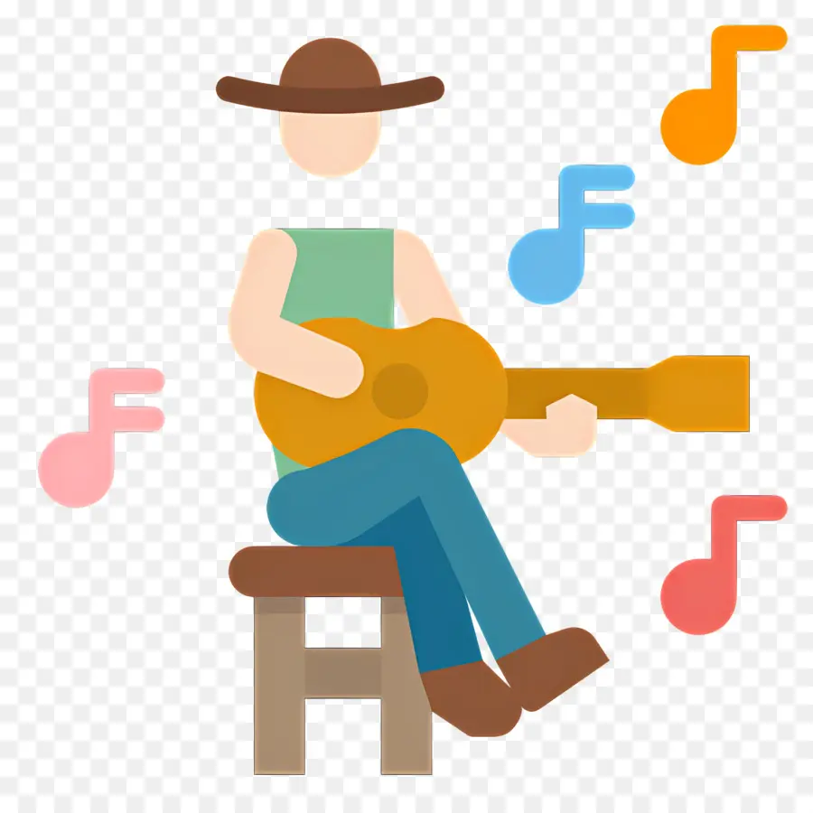 Musik Country，Gitaris PNG