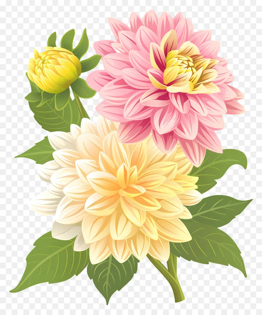 Bunga Dahlia，Bunga PNG