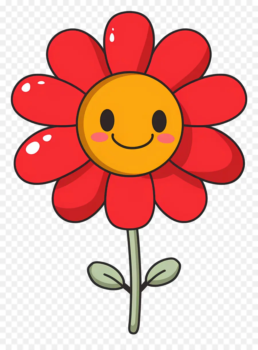 Emoji Bunga，Bunga Merah PNG