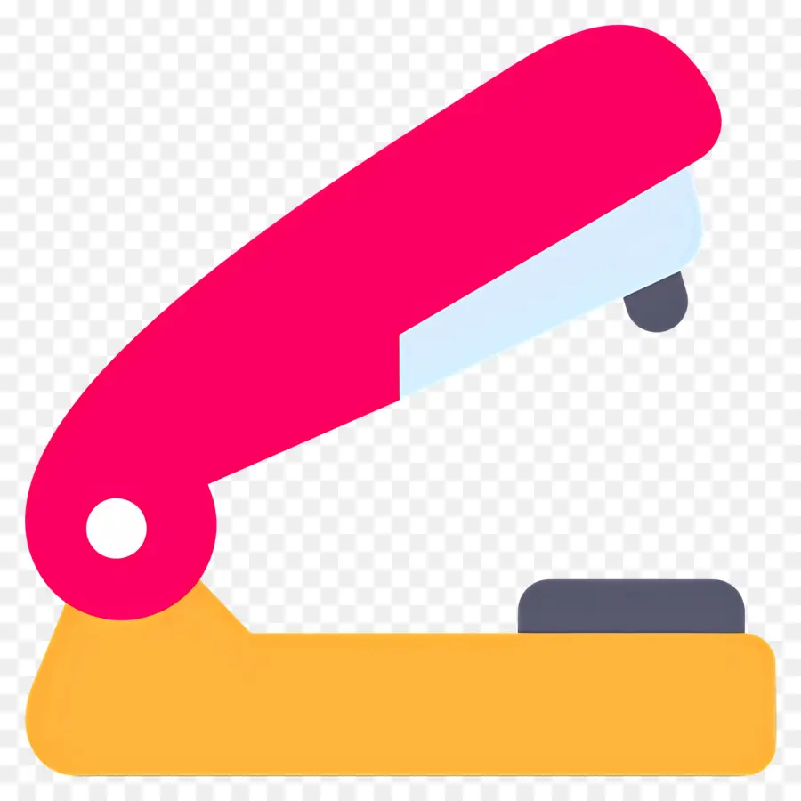 Stapler，Stapler Merah Muda Dan Kuning PNG