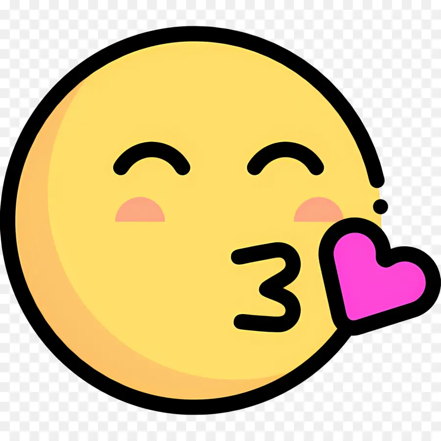 Cium Emoji，Emoji Mencium PNG