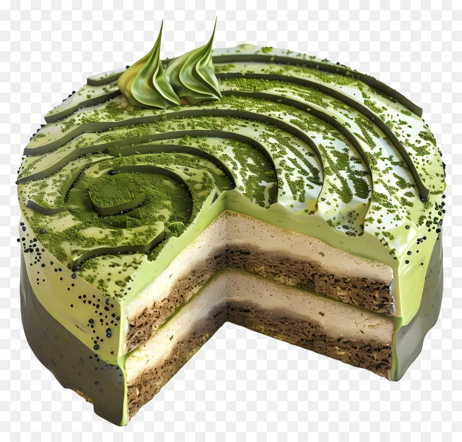 Kue 3d，Kue Hijau PNG