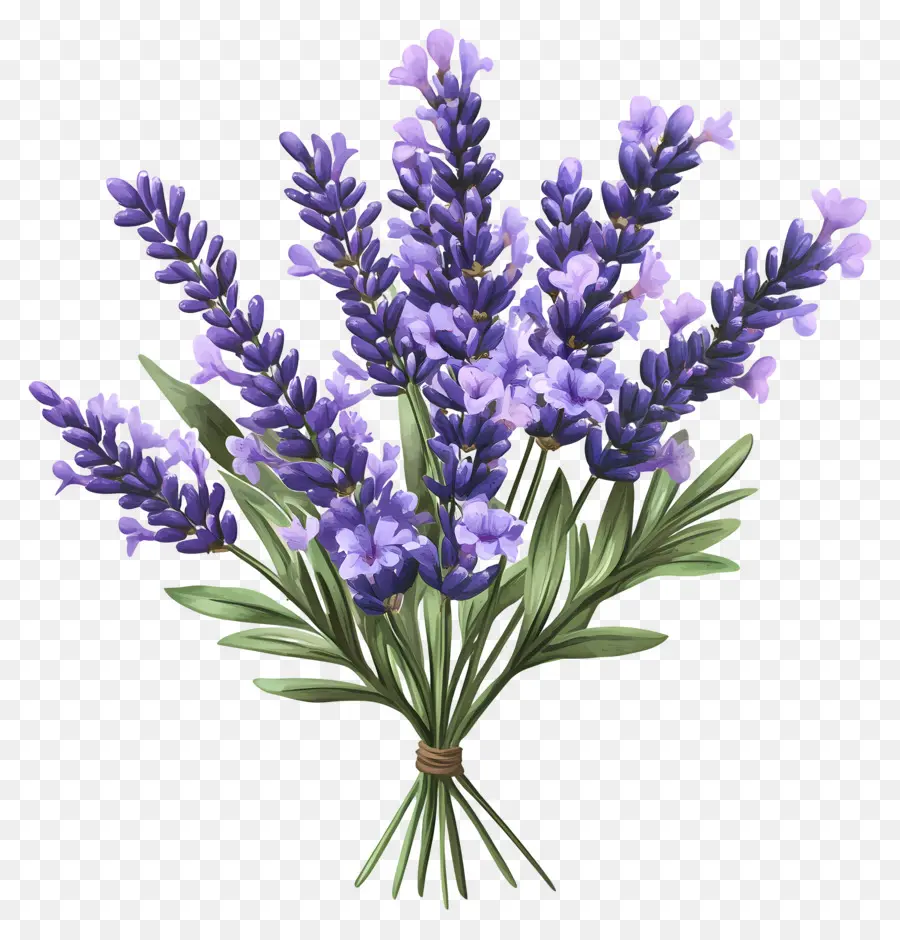 Buket Lavender，Warna Lembayung Muda PNG