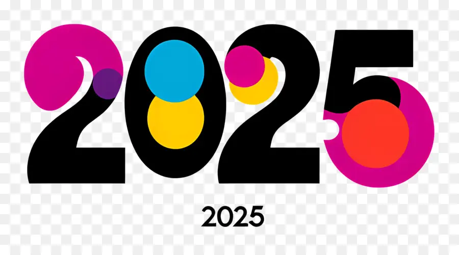 Tahun 2025，Gelombang Warna Warni 2025 PNG