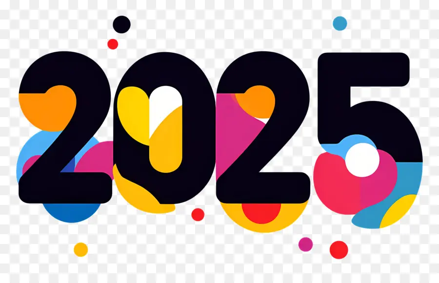 Tahun 2025，Gelombang Warna Warni 2025 PNG