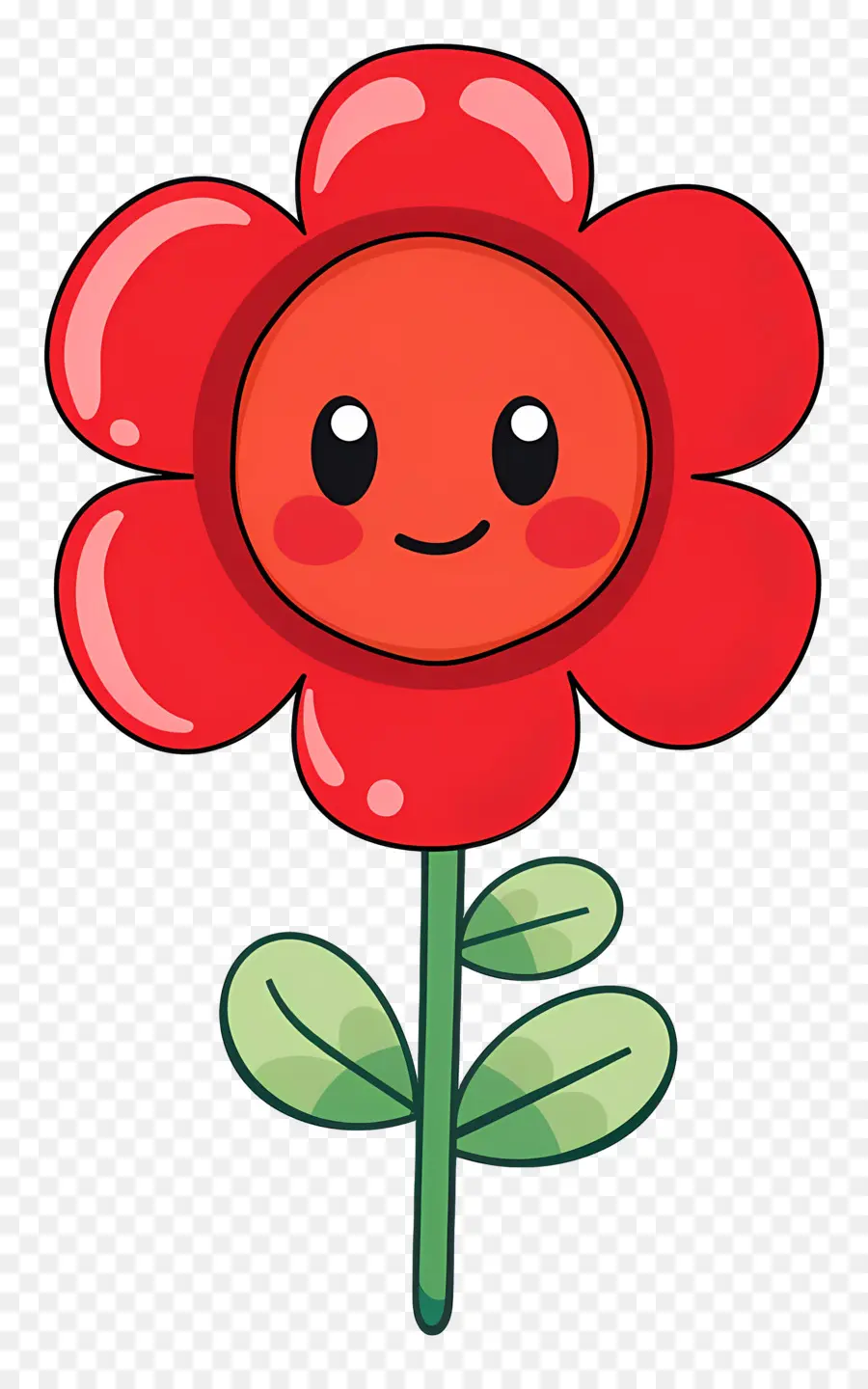 Emoji Bunga，Bunga Merah PNG