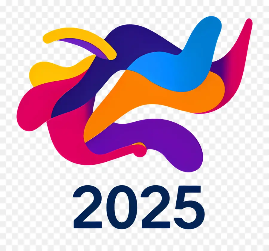 Tahun 2025，Penuh Warna 2025 PNG