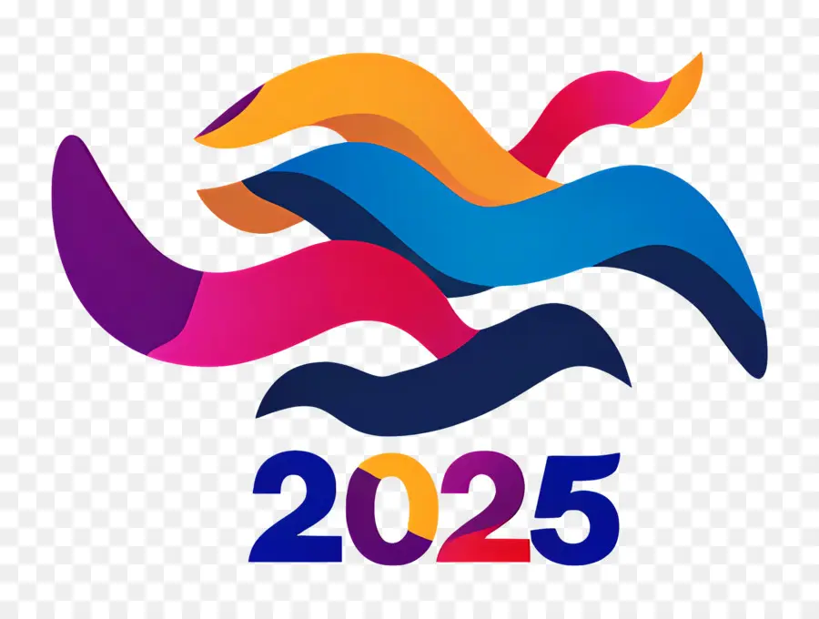 Tahun 2025，Penuh Warna 2025 PNG