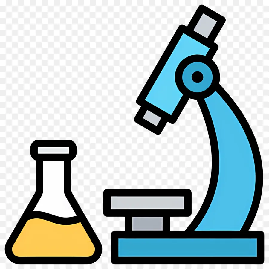 Laboratorium Sains，Mikroskop Dan Tabung Reaksi PNG