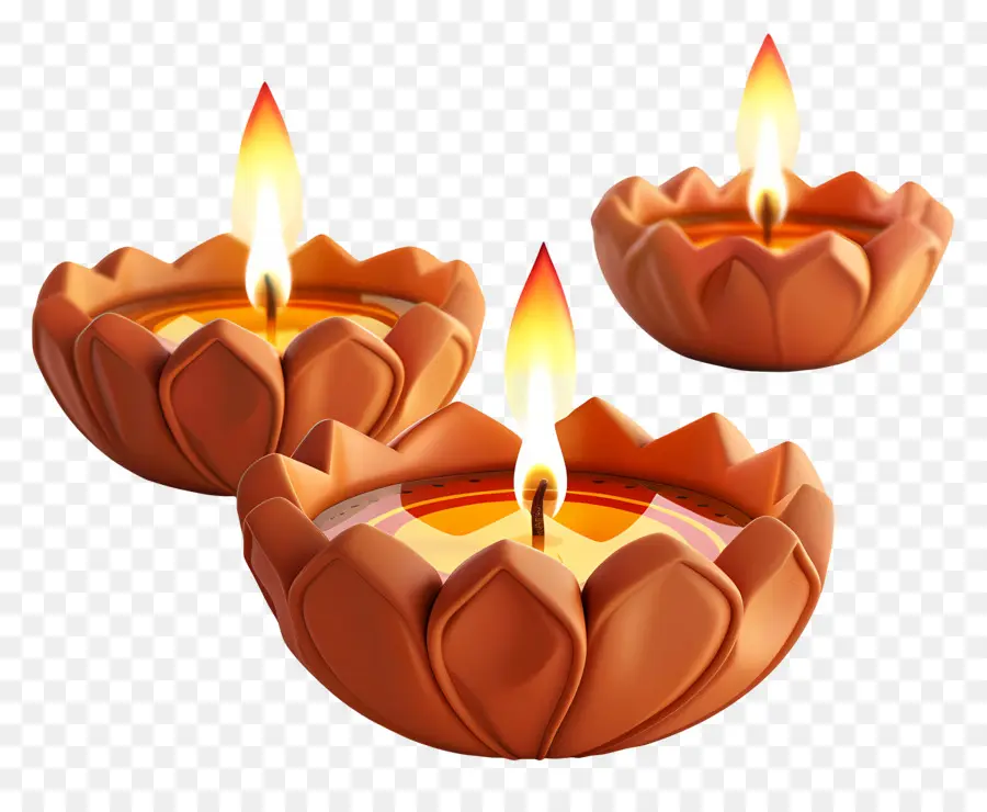 Lilin Diwali，Tanah Liat Diyas PNG