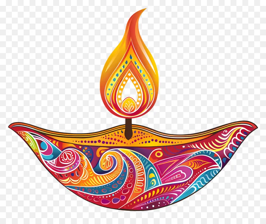 Bunga Diwali，Diya PNG