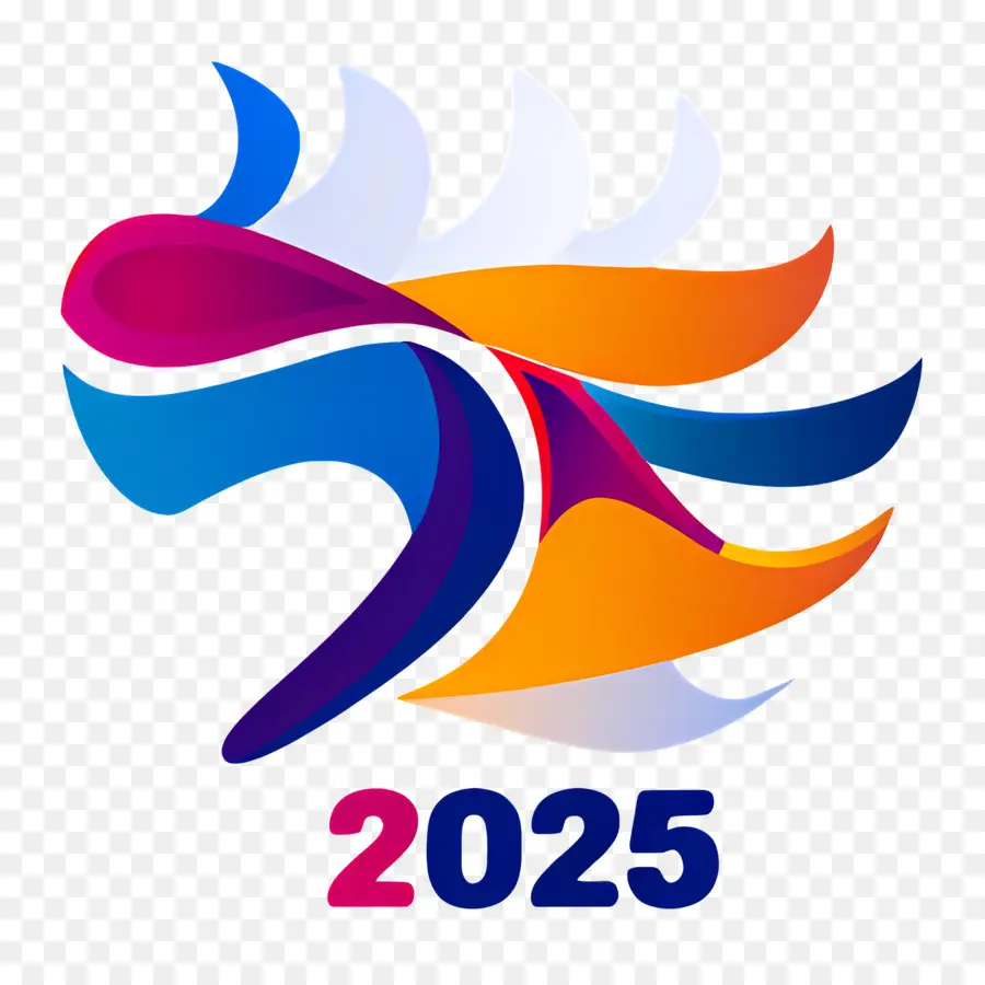 Tahun 2025，Penuh Warna 2025 PNG