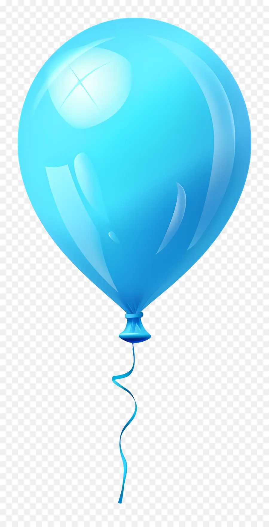 Balon Tunggal，Balon Biru PNG