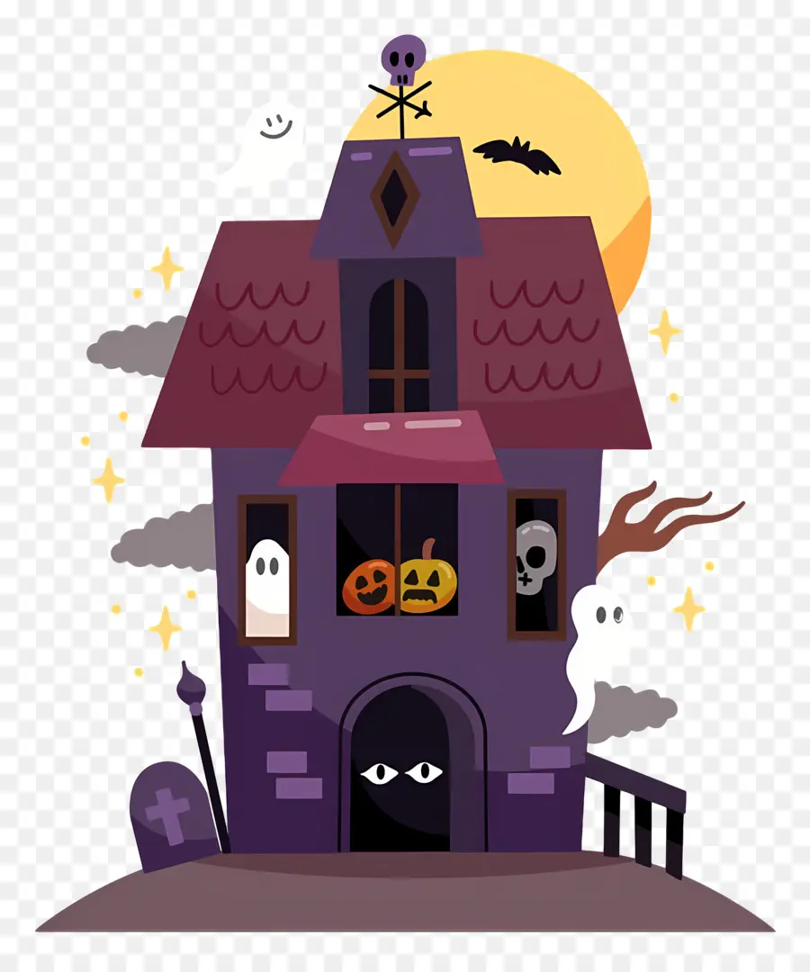 Rumah Halloween，Rumah Berhantu PNG