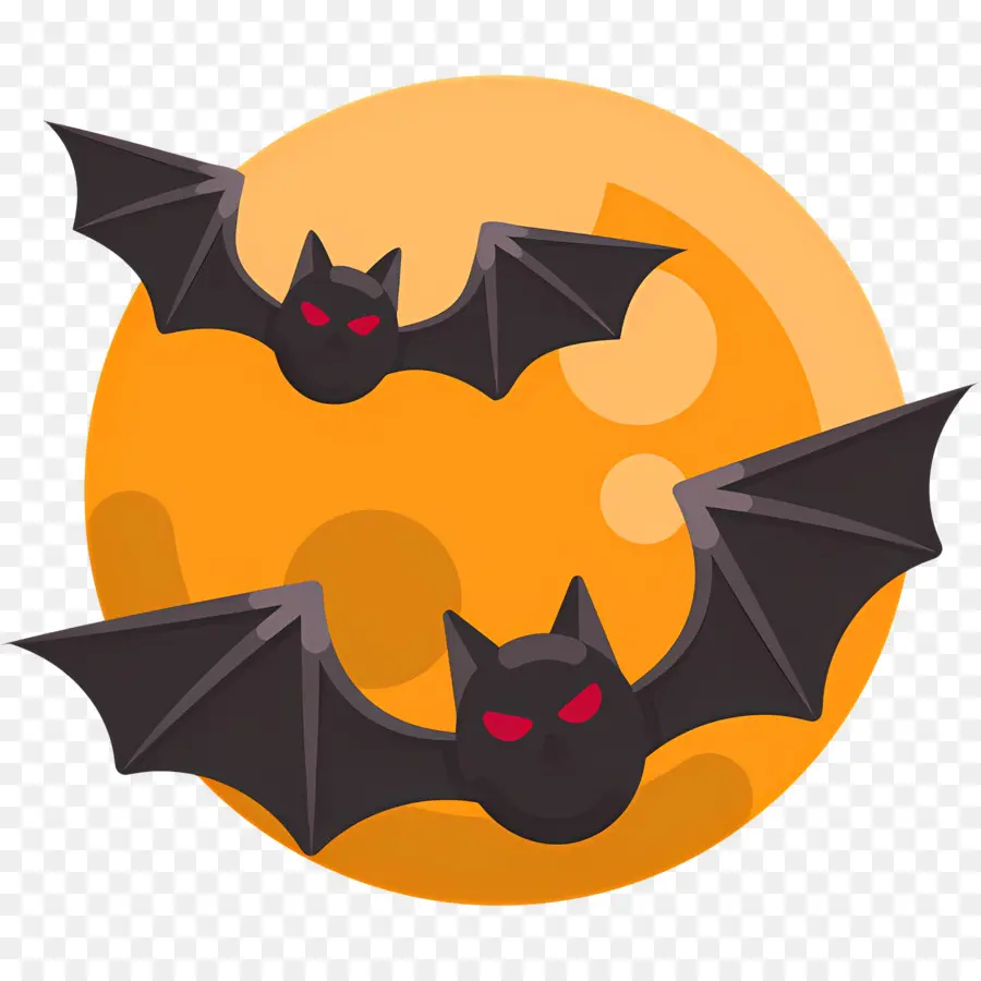 Kelelawar Halloween，Kelelawar Dan Bulan PNG