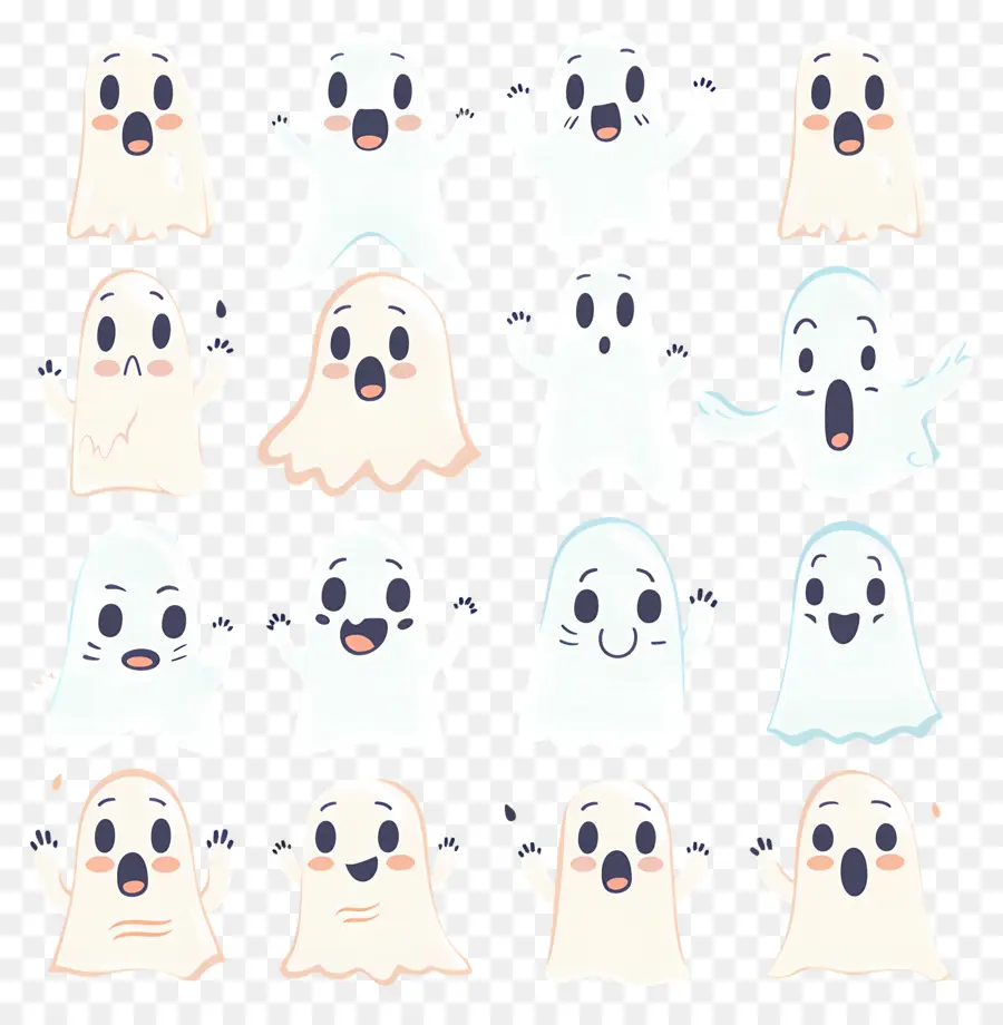 Hantu Halloween，Coretan Hantu Yang Lucu PNG