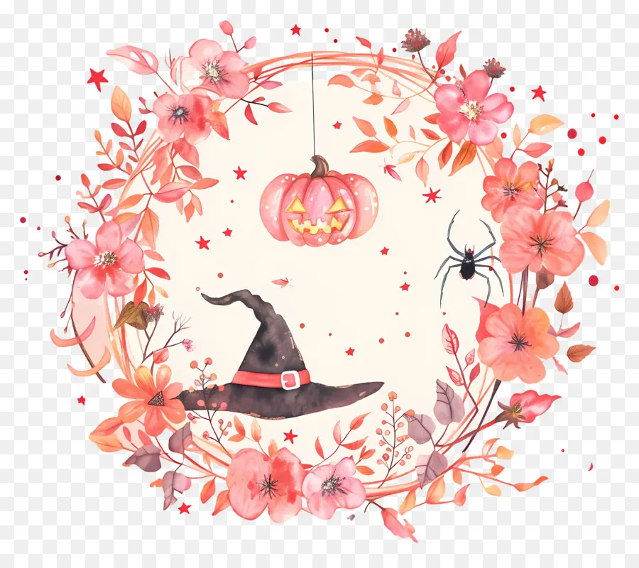 Karangan Bunga Halloween，Karangan Bunga Halloween Bunga PNG