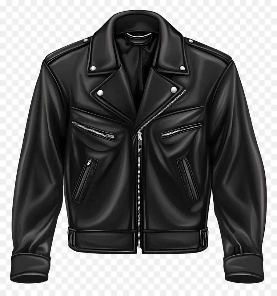 Jaket Kulit，Jaket Kulit Hitam PNG