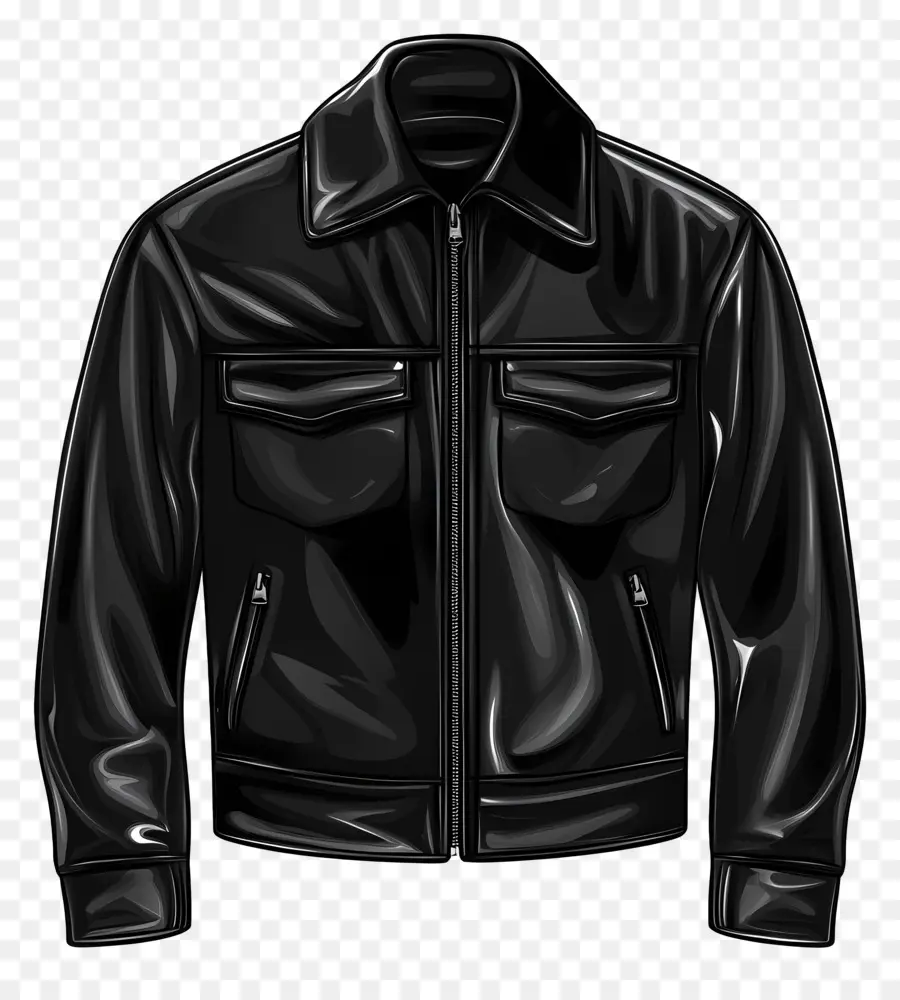 Jaket Kulit，Jaket Kulit Hitam PNG