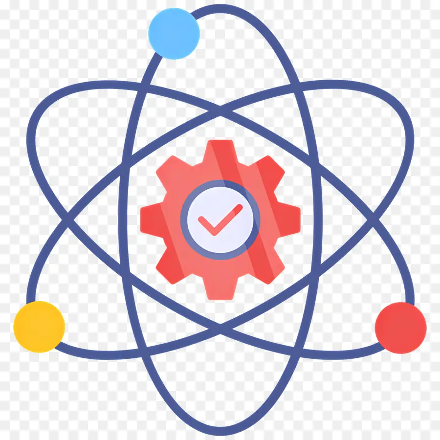 Ilmu Pengetahuan Dan Teknologi，Atom Dengan Gear PNG